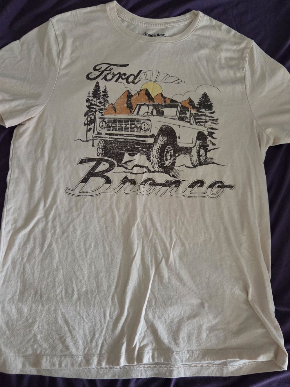 Ford Men's Light Cream Short Sleeve Tee